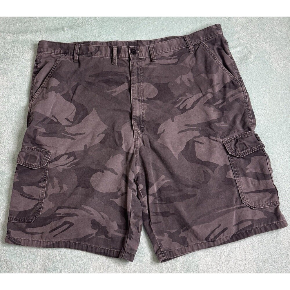 Wrangler Mens 46 Camouflage Cargo Utility Shorts Gray Camo 100% Cotton Pockets